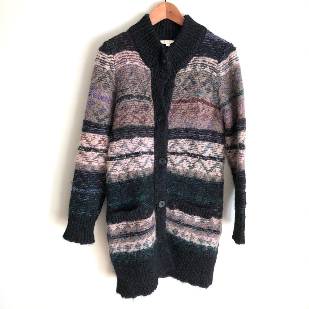 Vanessa Bruno Athe Long Wool Oversized Sweater Cardigan